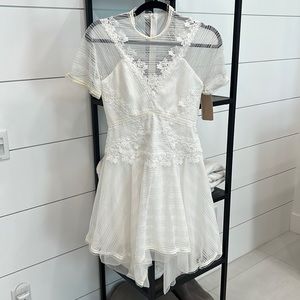Three Floor white lace dress. Size 4 US